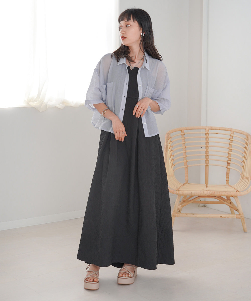 JACQUARD HIGH WAIST SWITCHING ONEPIECE