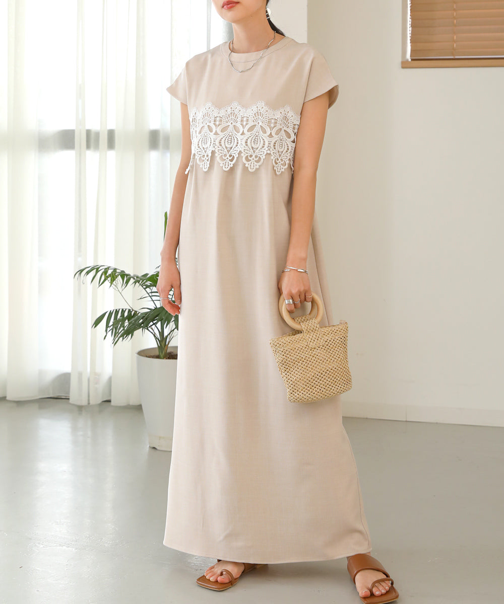 レースコンビＩラインワンピース