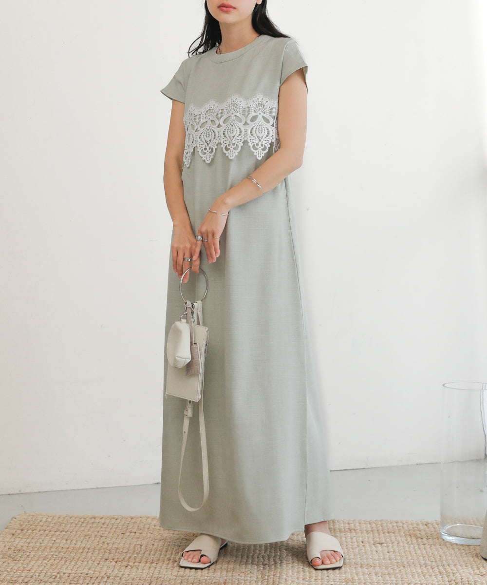 レースコンビＩラインワンピース