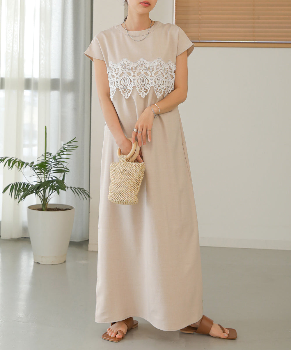 レースコンビＩラインワンピース