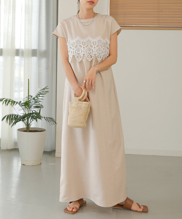 レースコンビＩラインワンピース