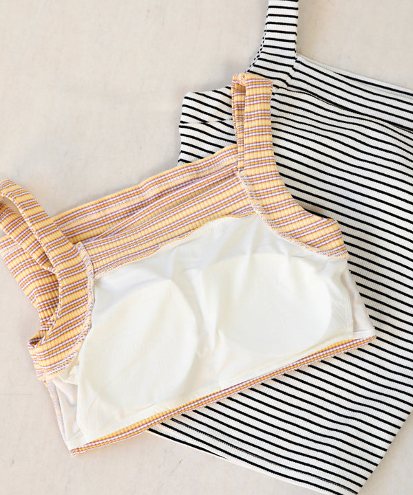 ボーダーカップ付きキャミソール