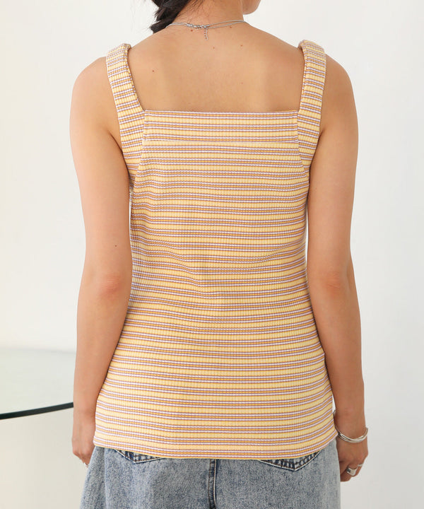 ボーダーカップ付きキャミソール