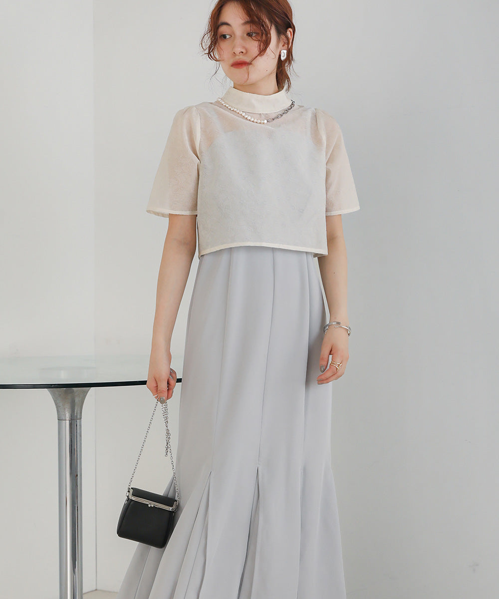 レースブラウス＋キャミワンピースセット