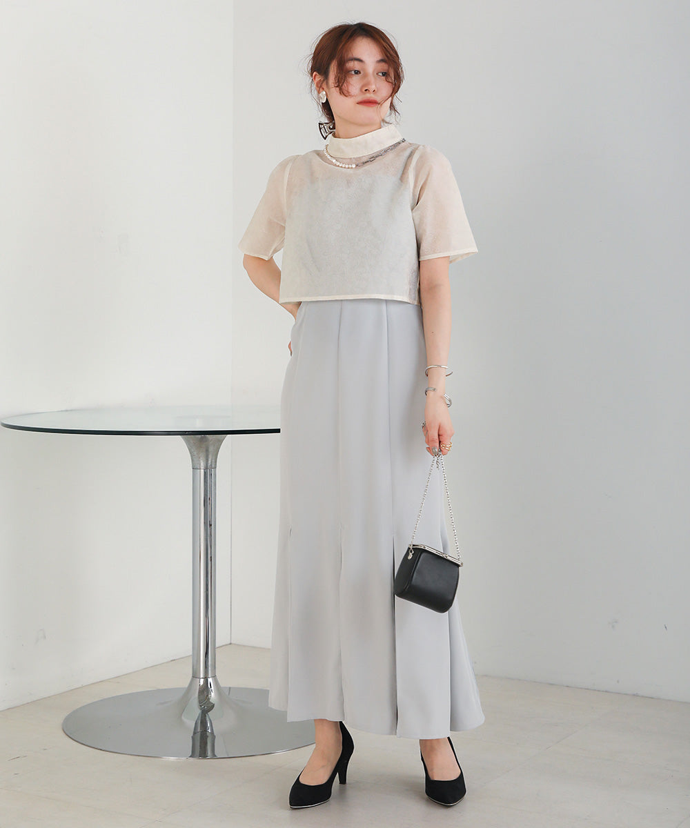 レースブラウス＋キャミワンピースセット