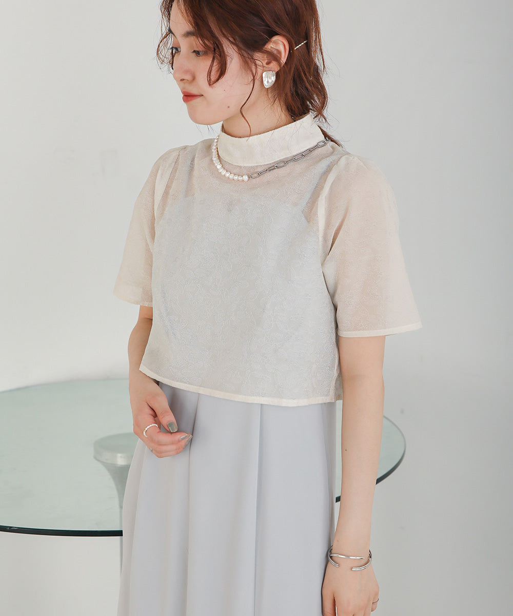 レースブラウス＋キャミワンピースセット