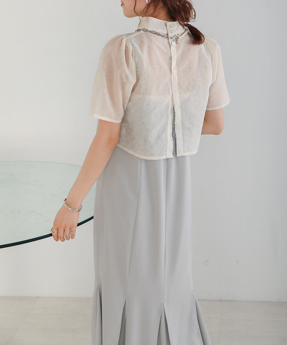 レースブラウス＋キャミワンピースセット