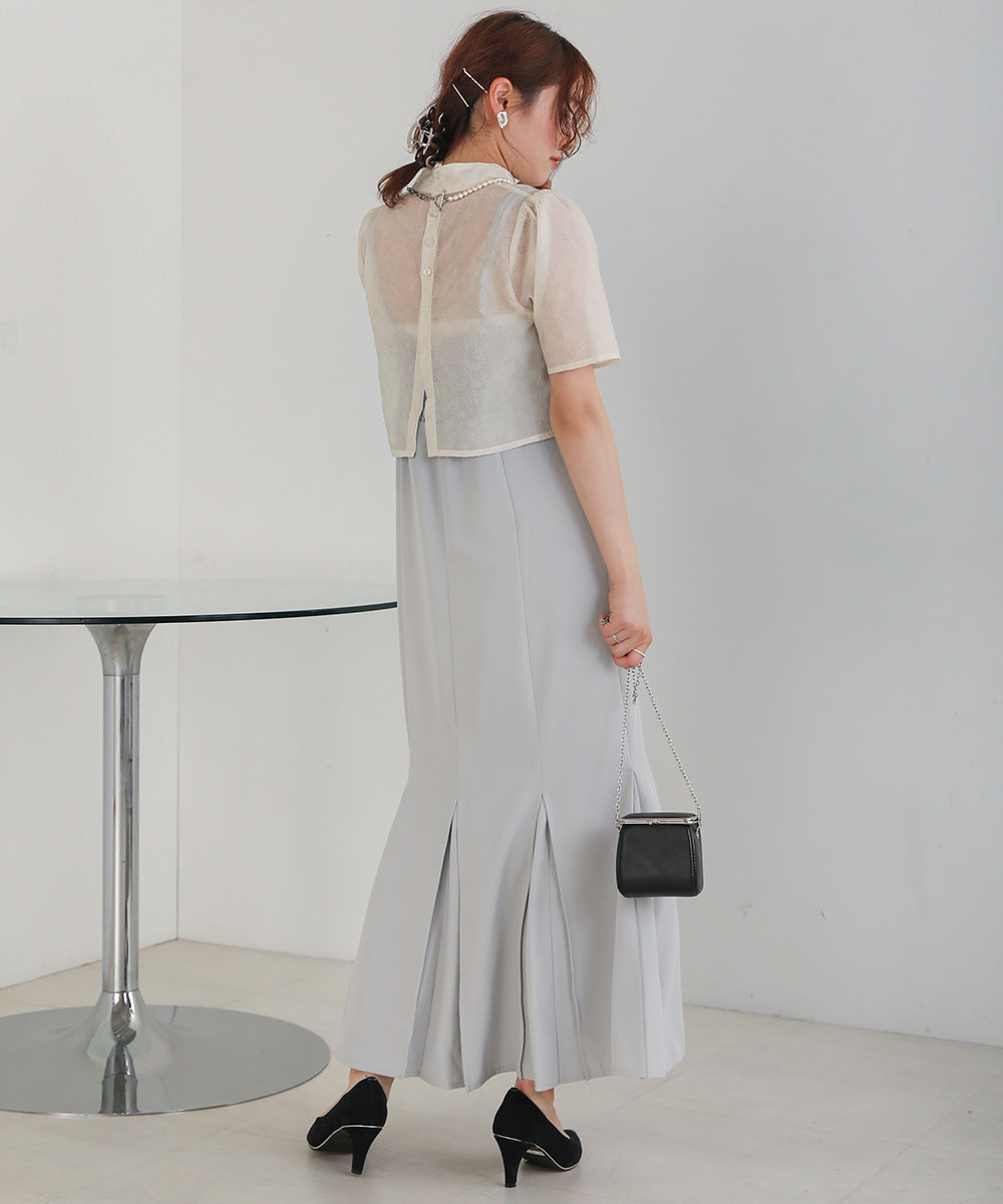 レースブラウス＋キャミワンピースセット