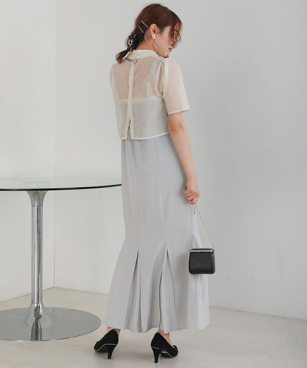 レースブラウス＋キャミワンピースセット