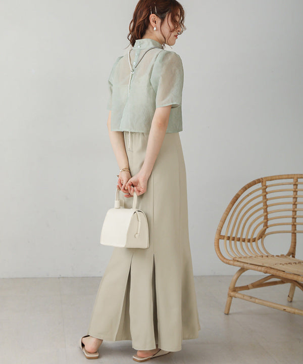 レースブラウス＋キャミワンピースセット