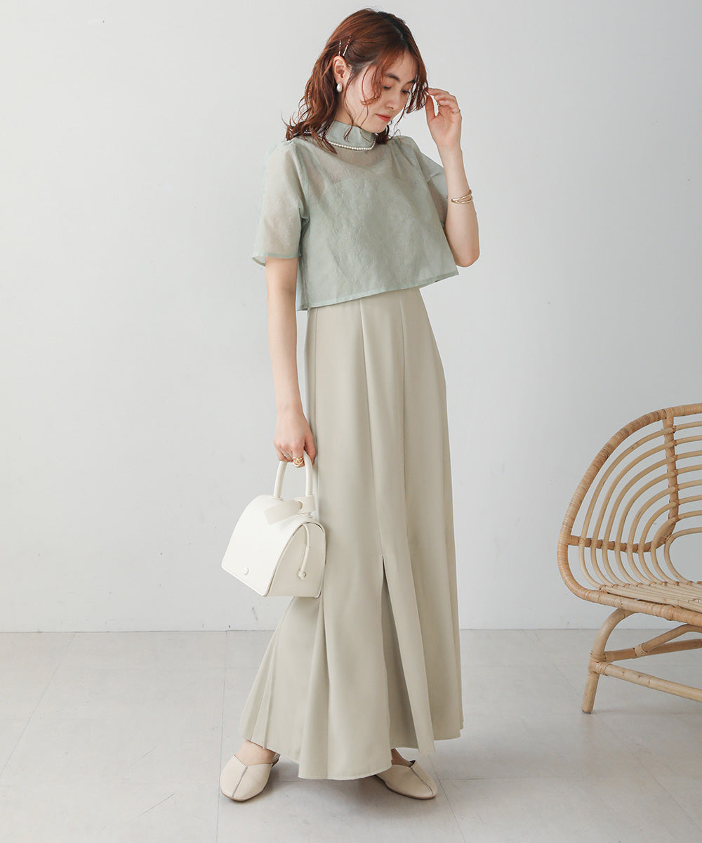 レースブラウス＋キャミワンピースセット