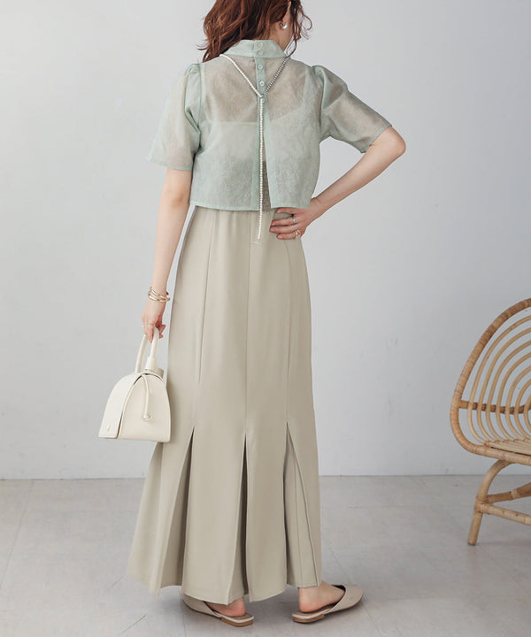 レースブラウス＋キャミワンピースセット