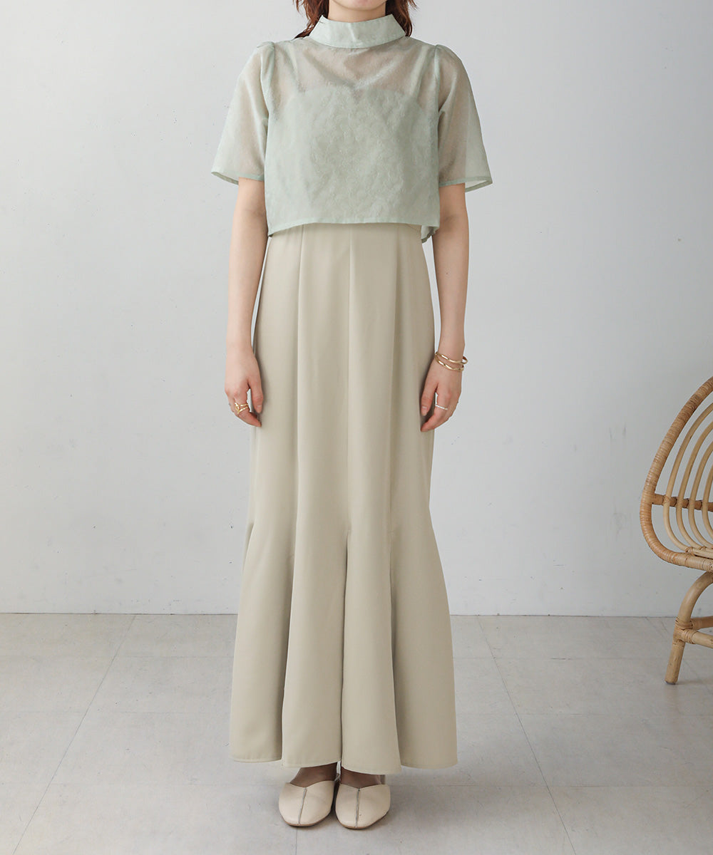 レースブラウス＋キャミワンピースセット