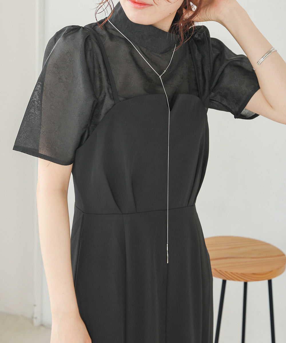 レースブラウス＋キャミワンピースセット