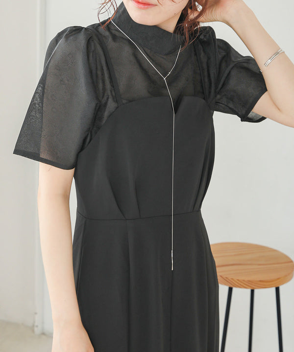 レースブラウス＋キャミワンピースセット