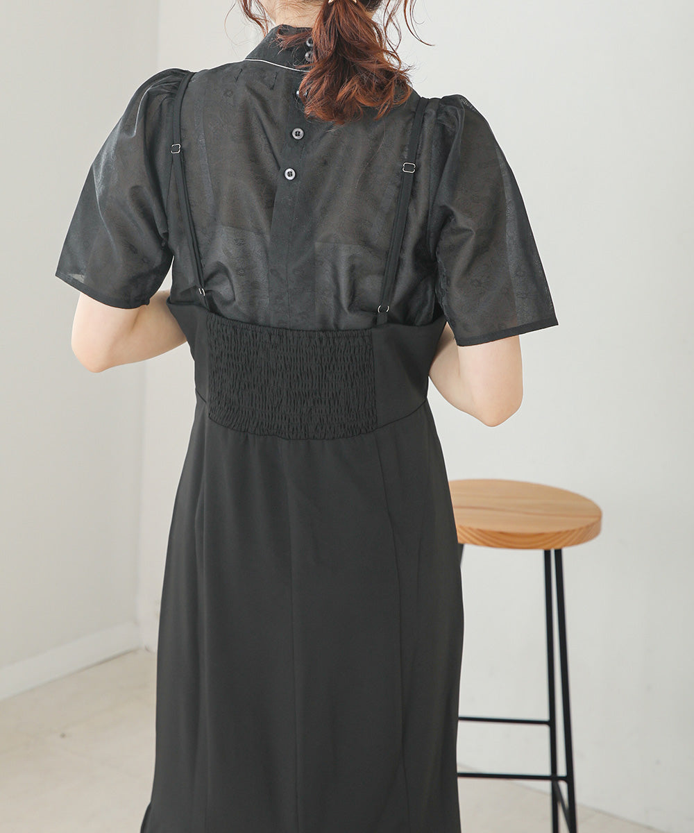 レースブラウス＋キャミワンピースセット