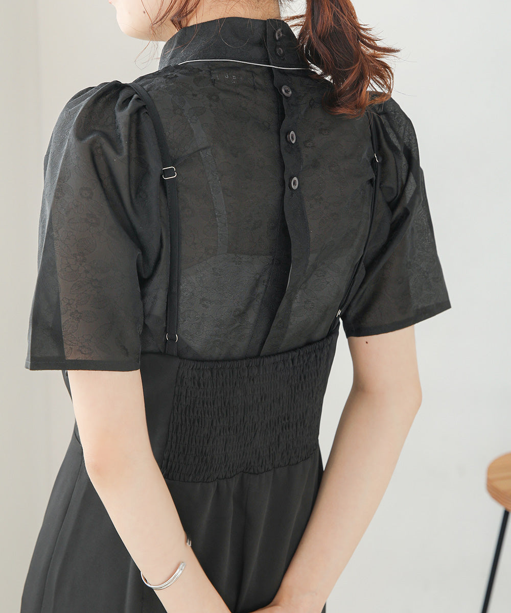 レースブラウス＋キャミワンピースセット