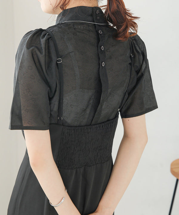 レースブラウス＋キャミワンピースセット