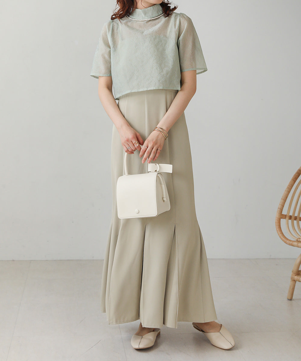 レースブラウス＋キャミワンピースセット