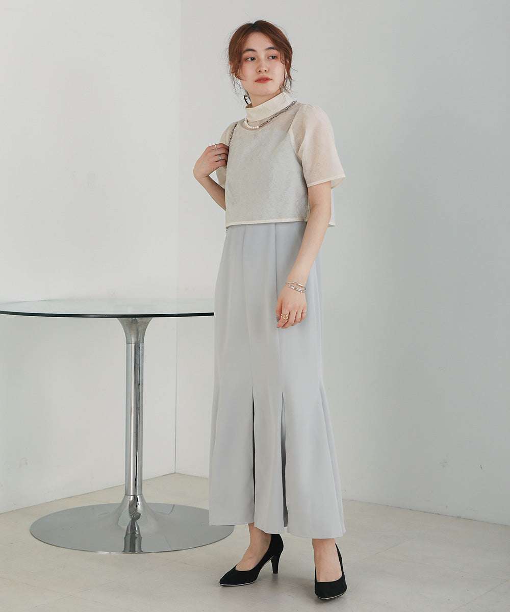 レースブラウス＋キャミワンピースセット