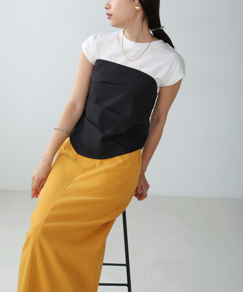 レイヤード風ビスチェカットソー