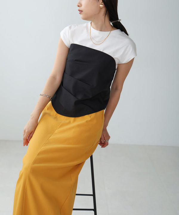 レイヤード風ビスチェカットソー