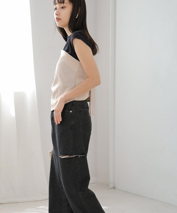 レイヤード風ビスチェカットソー