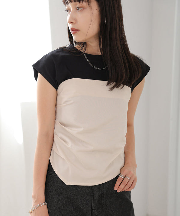 レイヤード風ビスチェカットソー