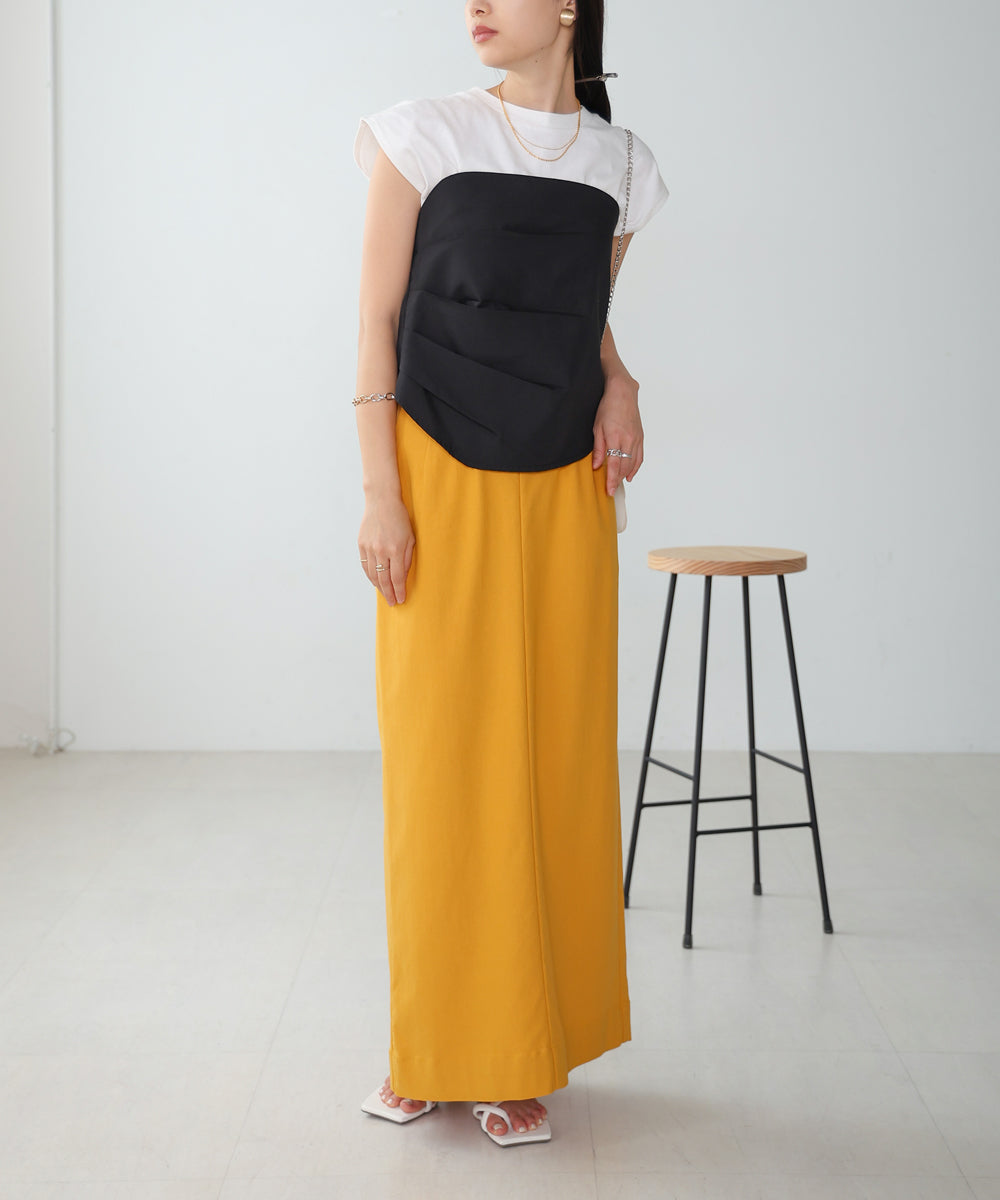 レイヤード風ビスチェカットソー