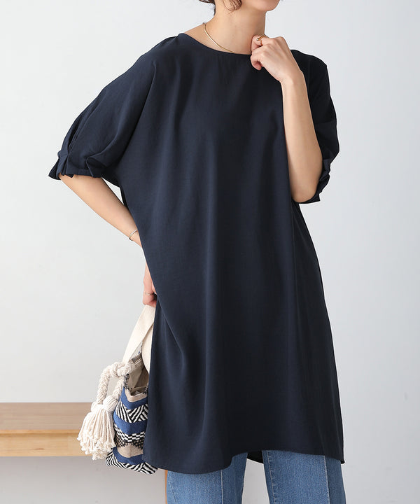 麻ライクバックシャンチュニック