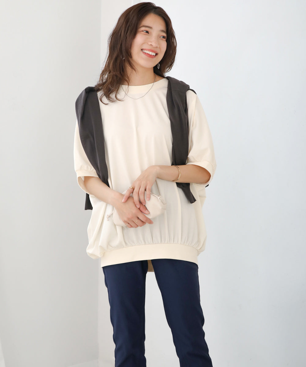 BouJeloud プレーティング天竺ドルマンＴシャツ