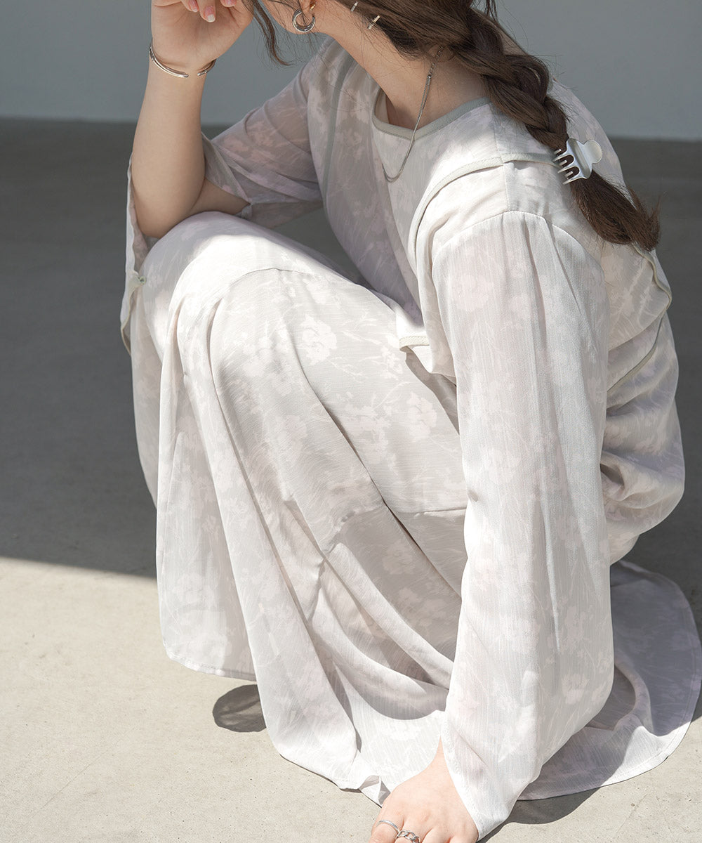 シアーフラワー2WAYワンピース