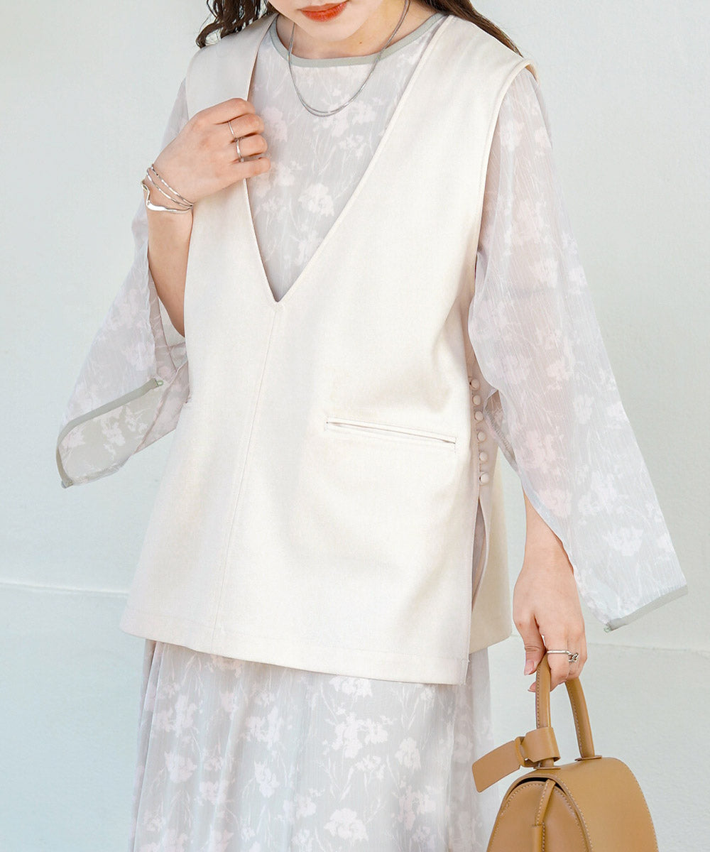 シアーフラワー2WAYワンピース