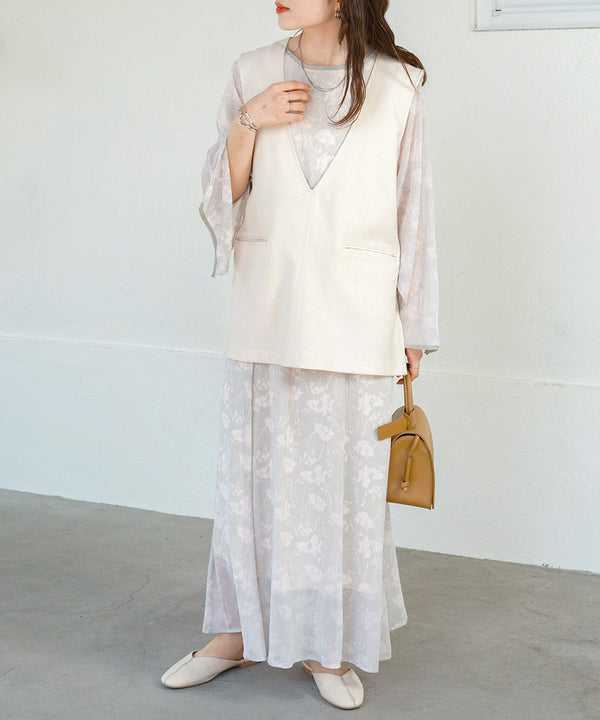 シアーフラワー2WAYワンピース