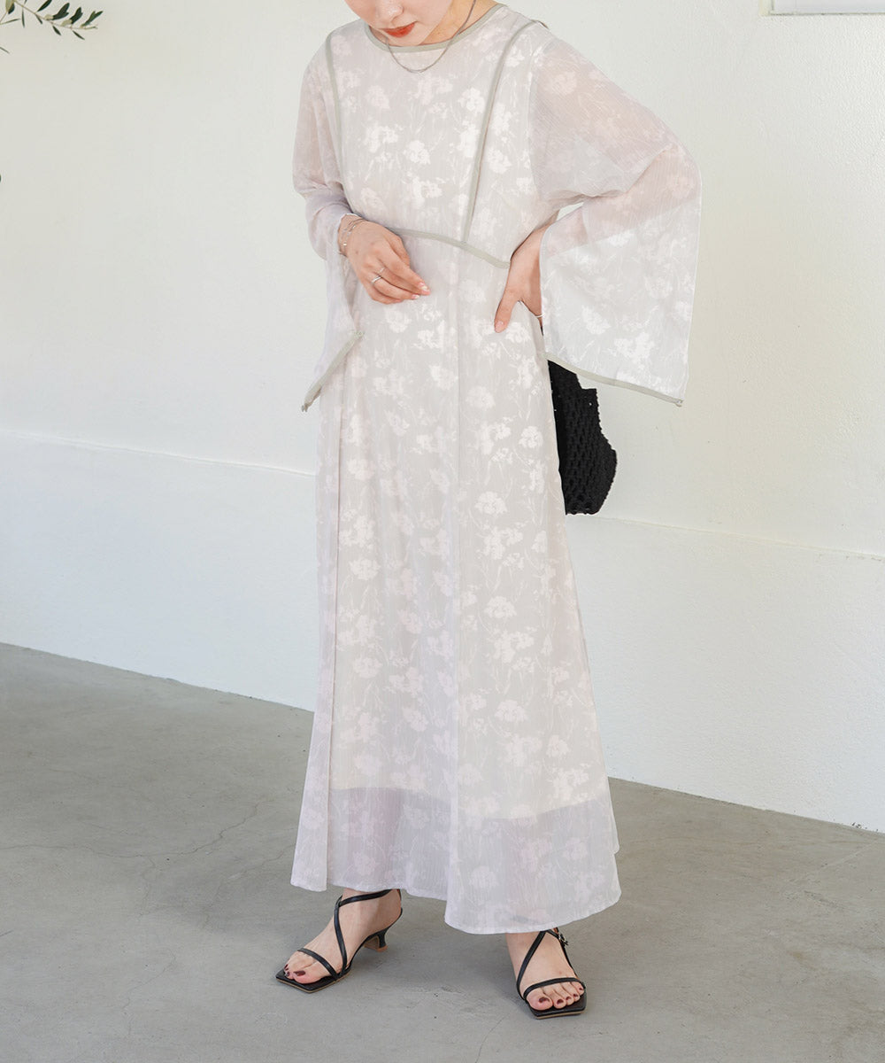 シアーフラワー2WAYワンピース