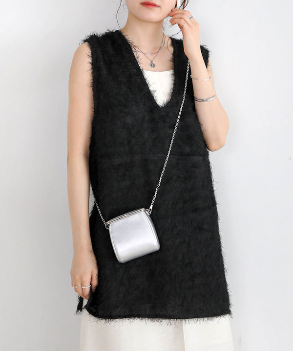 SHEER SHAGGY VEST