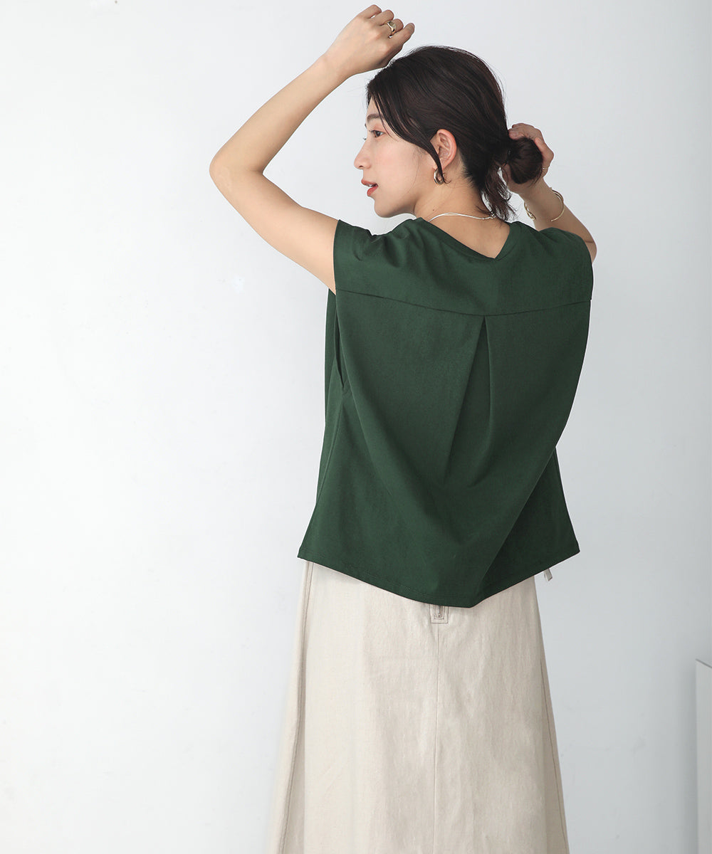 BouJeloud 前タックシンプルカットソー