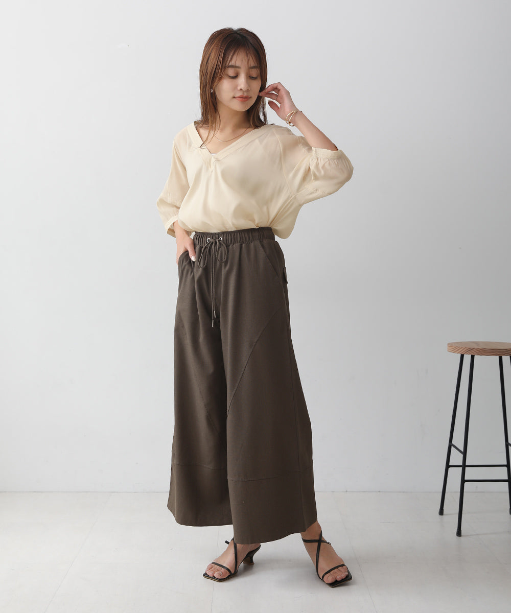 BouJeloud 麻混ワイドパンツ