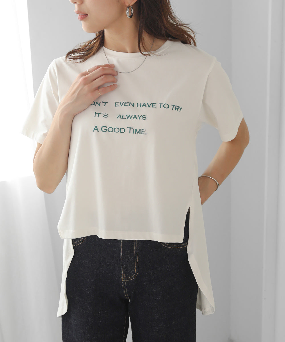 発泡ロゴプリントＴシャツ