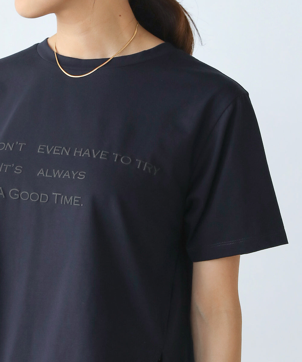 BouJeloud 発泡ロゴプリントＴシャツ