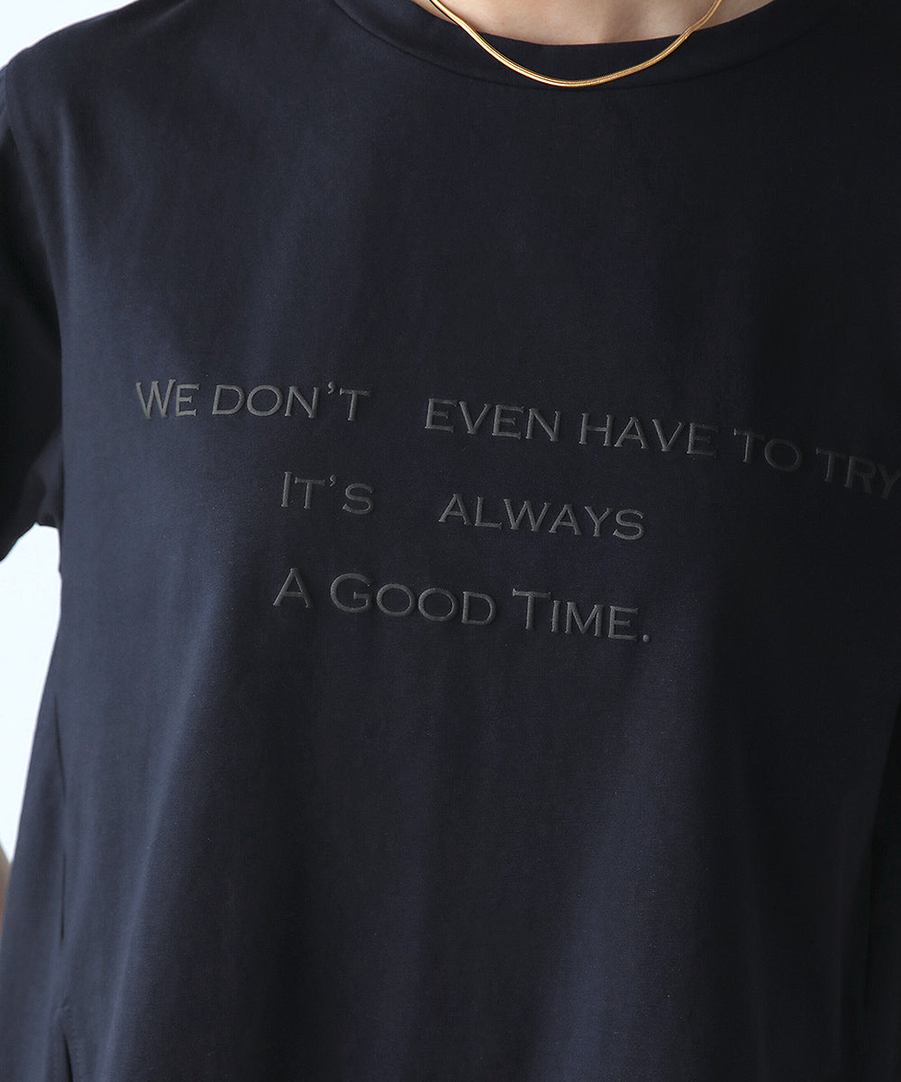 BouJeloud 発泡ロゴプリントＴシャツ