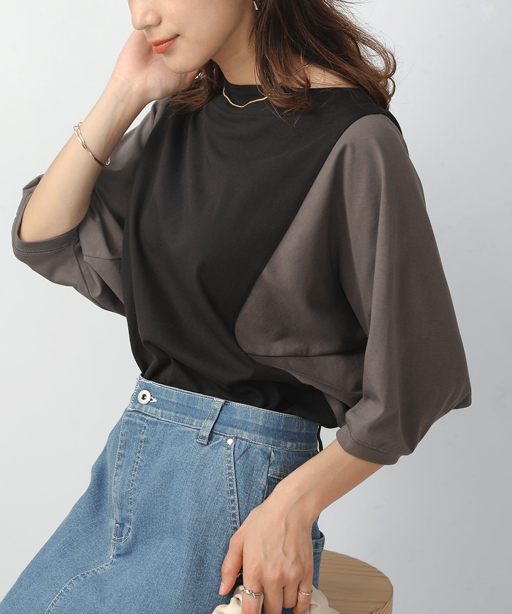 BouJeloud 細見えカットドルマントップス