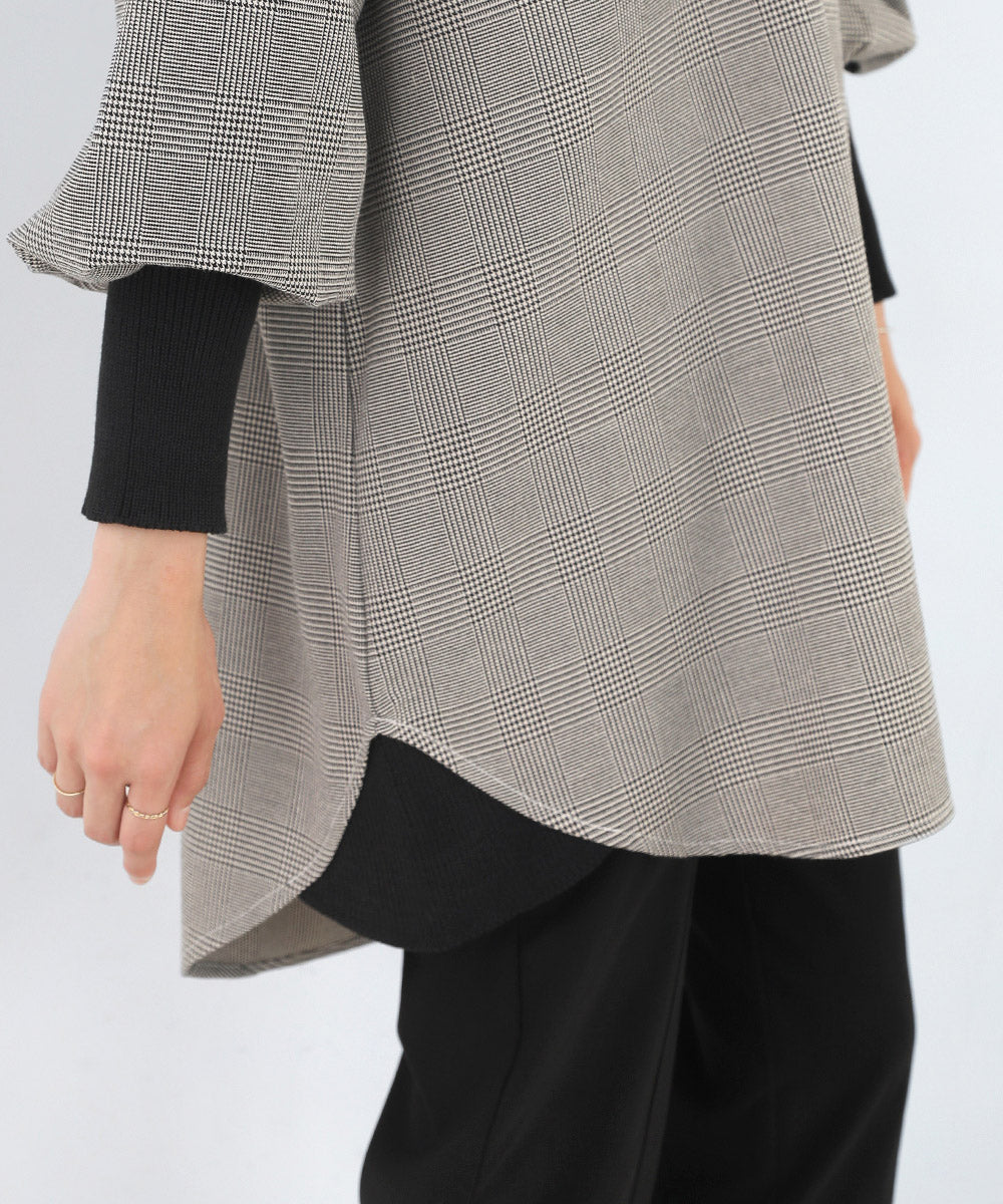[LOOK掲載]ニットドッキングシャツチュニック
