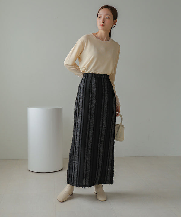 Bab シャギーＩラインスカート