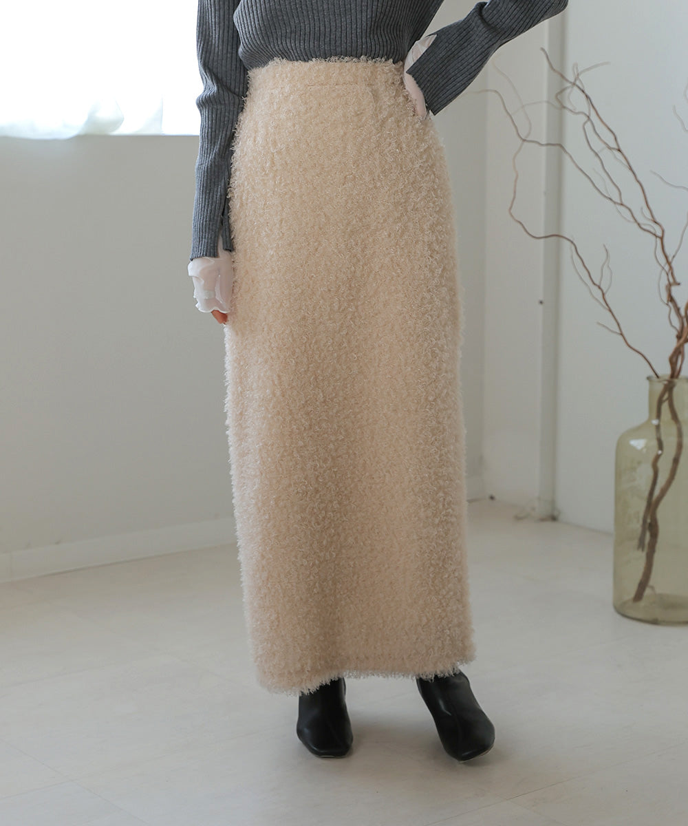 TWIRL FUR I-LINE SKIRT