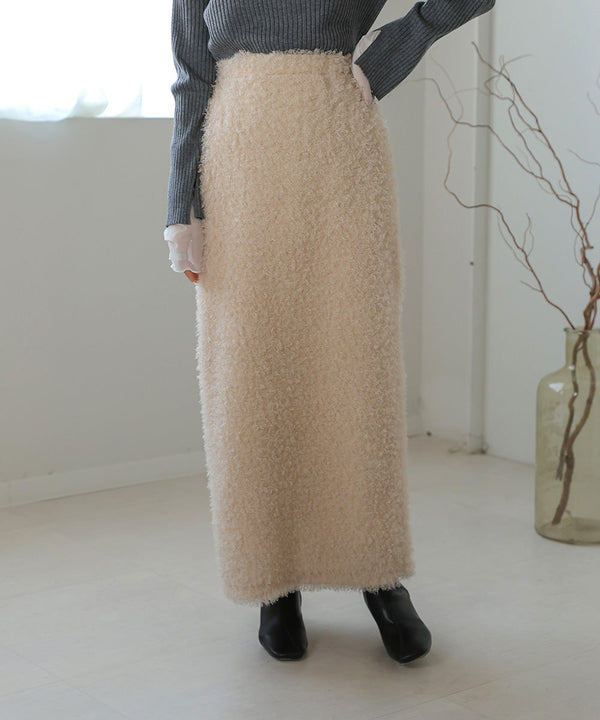 TWIRL FUR I-LINE SKIRT