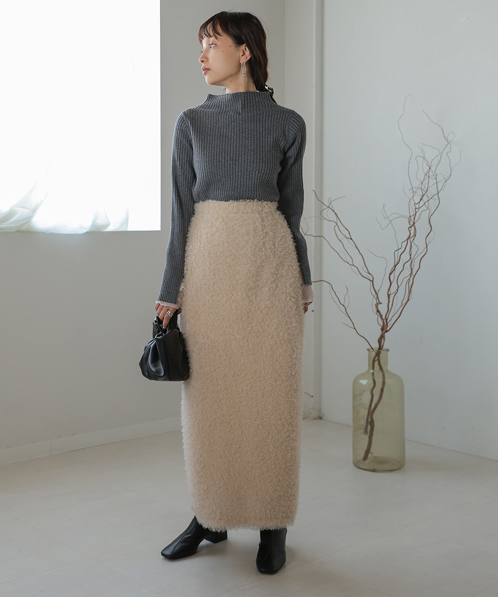 TWIRL FUR I-LINE SKIRT
