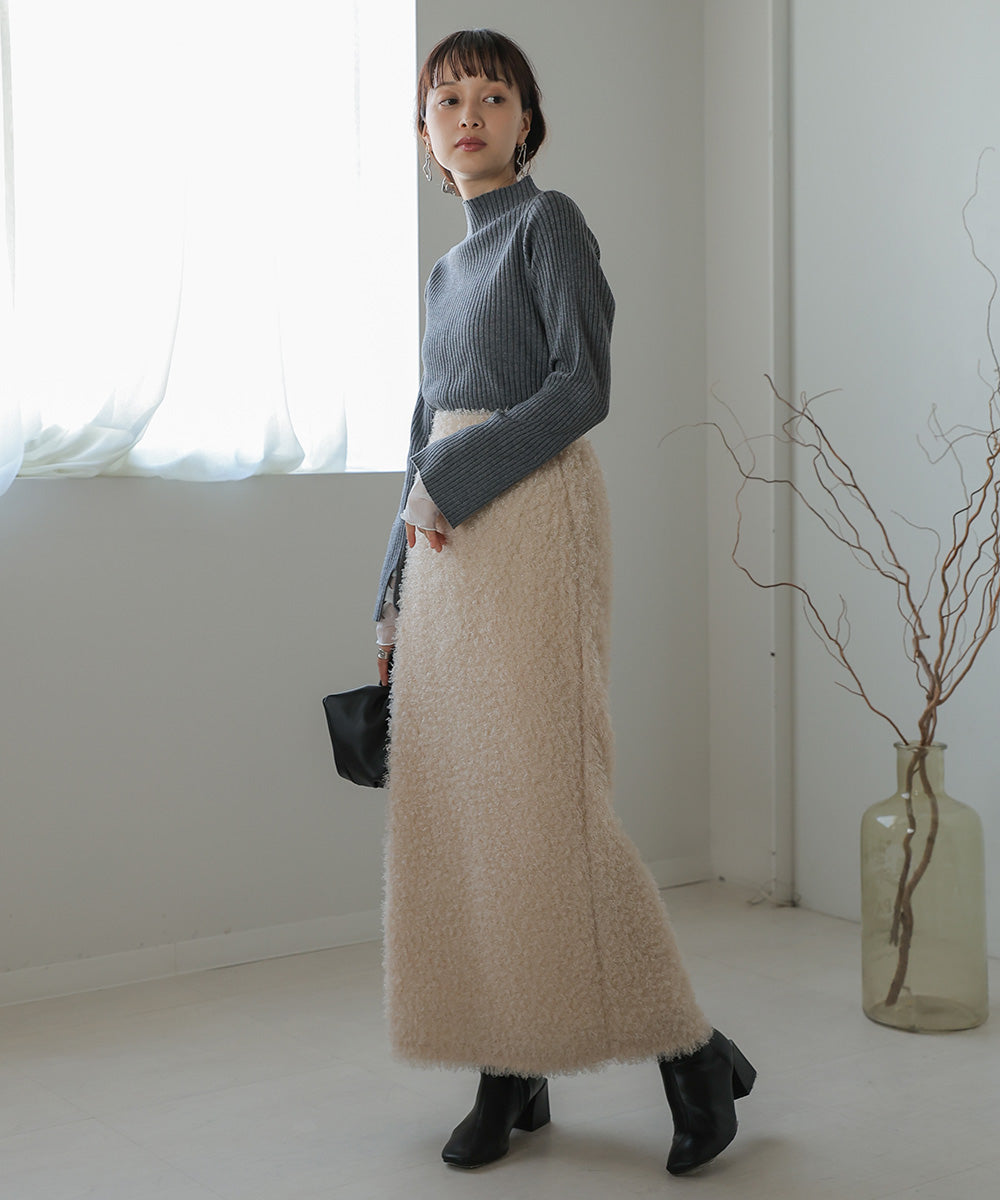 TWIRL FUR I-LINE SKIRT