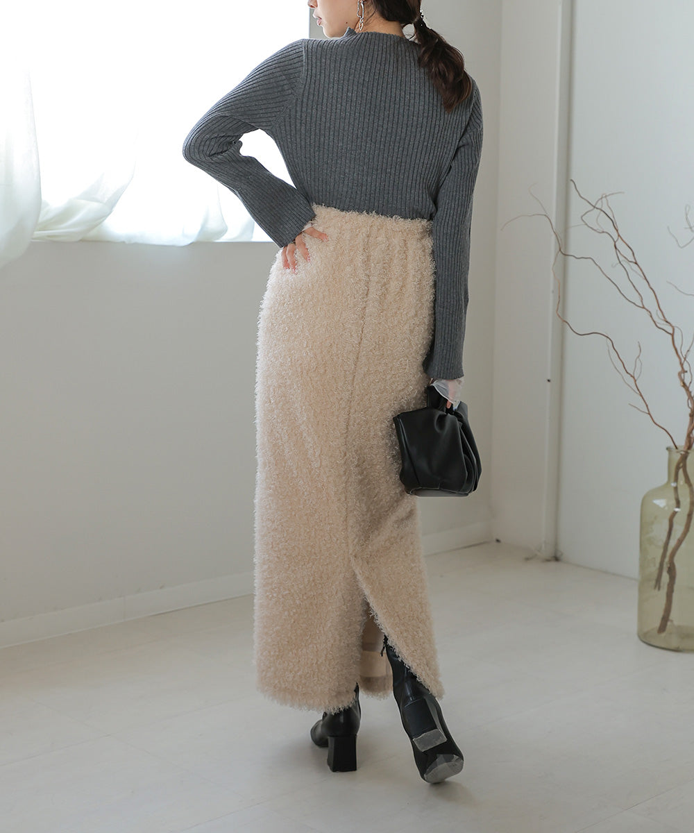 TWIRL FUR I-LINE SKIRT