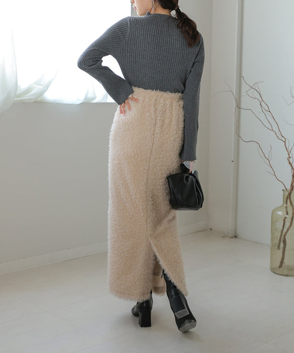 TWIRL FUR I-LINE SKIRT